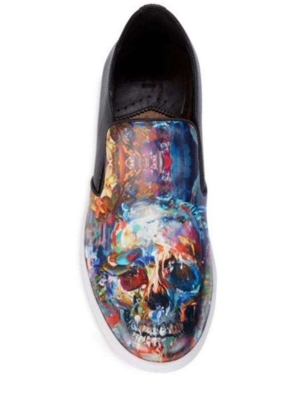 Robert Graham Happy Arts Slip-On Leather Sneakers.